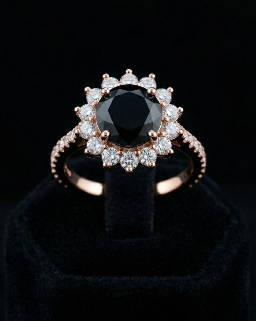 Premium Black Stone Necklace & Earrings Set