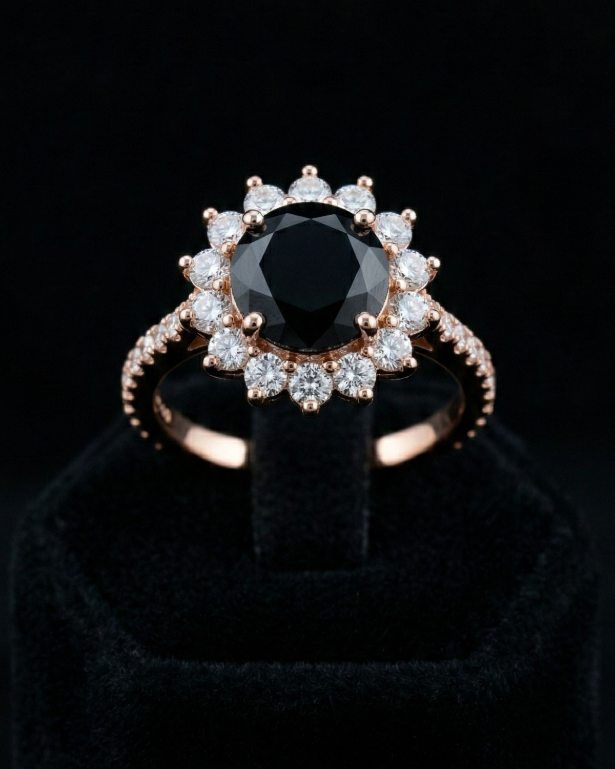 Premium Black Stone Necklace & Earrings Set