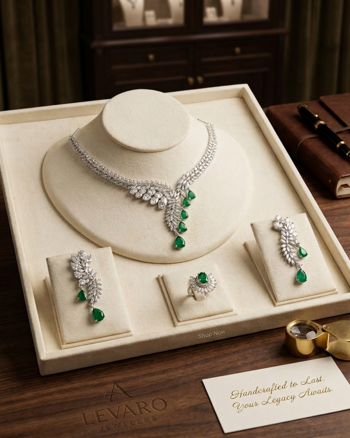 1 Carat Stunning Royal-Style Zircon Jewellery Set