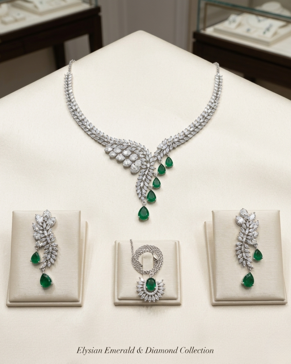 1 Carat Stunning Royal-Style Zircon Jewellery Set
