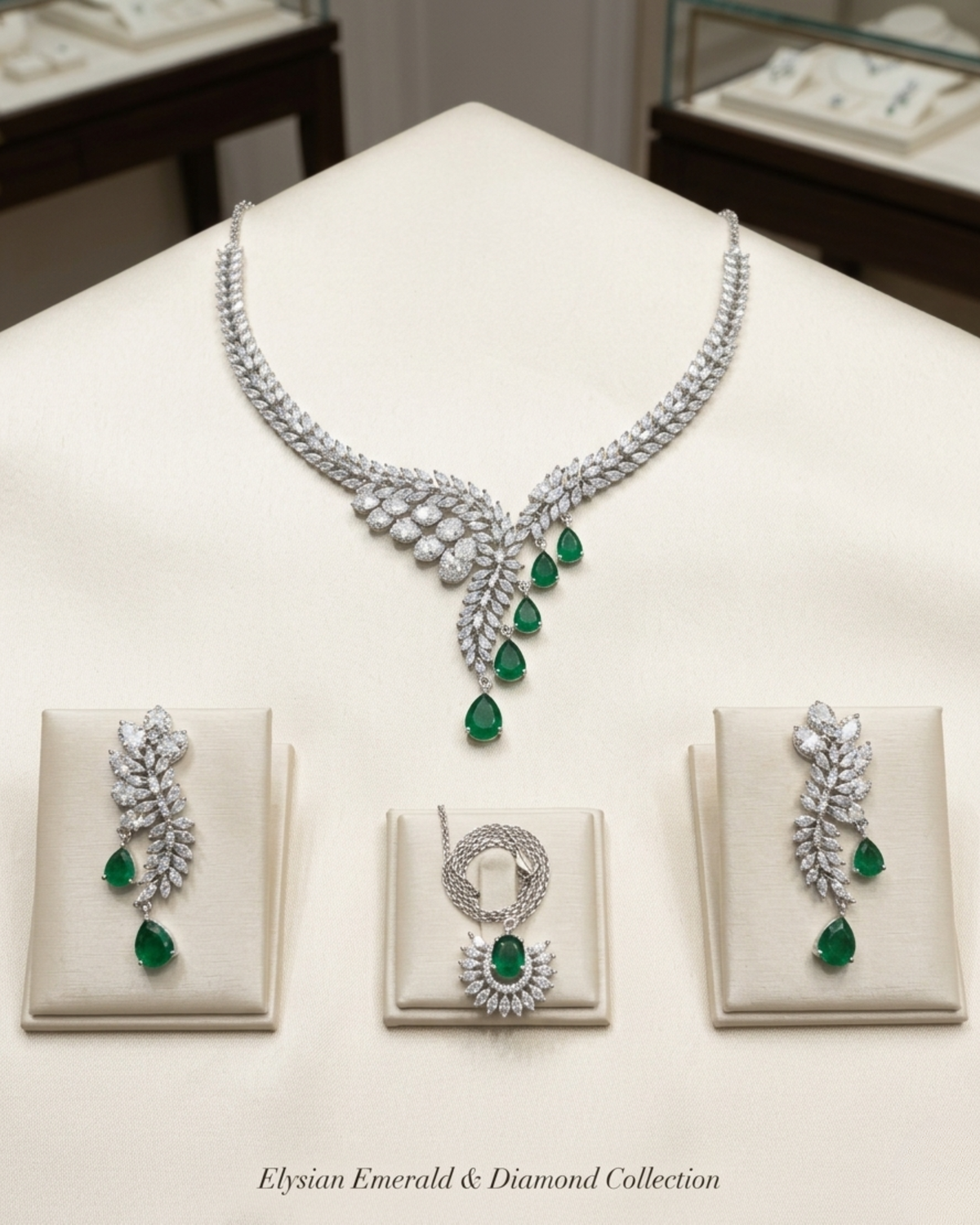 1 Carat Stunning Royal-Style Zircon Jewellery Set