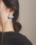 Silver Sapphire Earrings