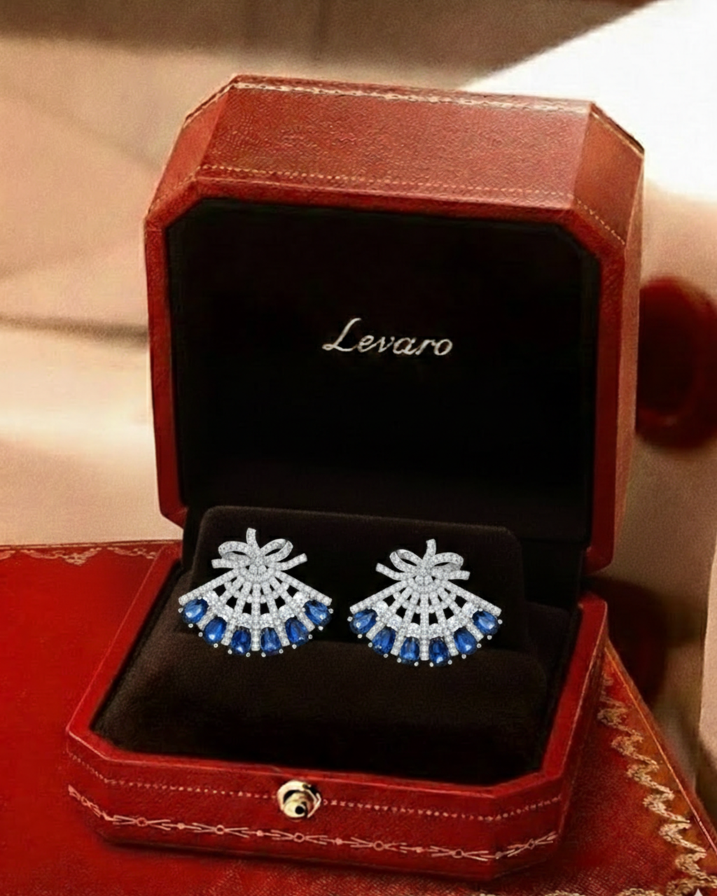 Silver Sapphire Earrings