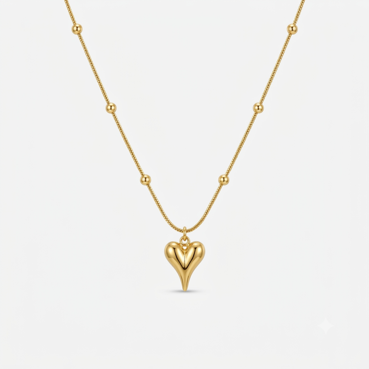 Golden Love Heart Necklace