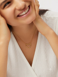 Levaro Promise Open Heart Pendant Necklace