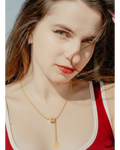 24K Gold Plated Initial Lariat