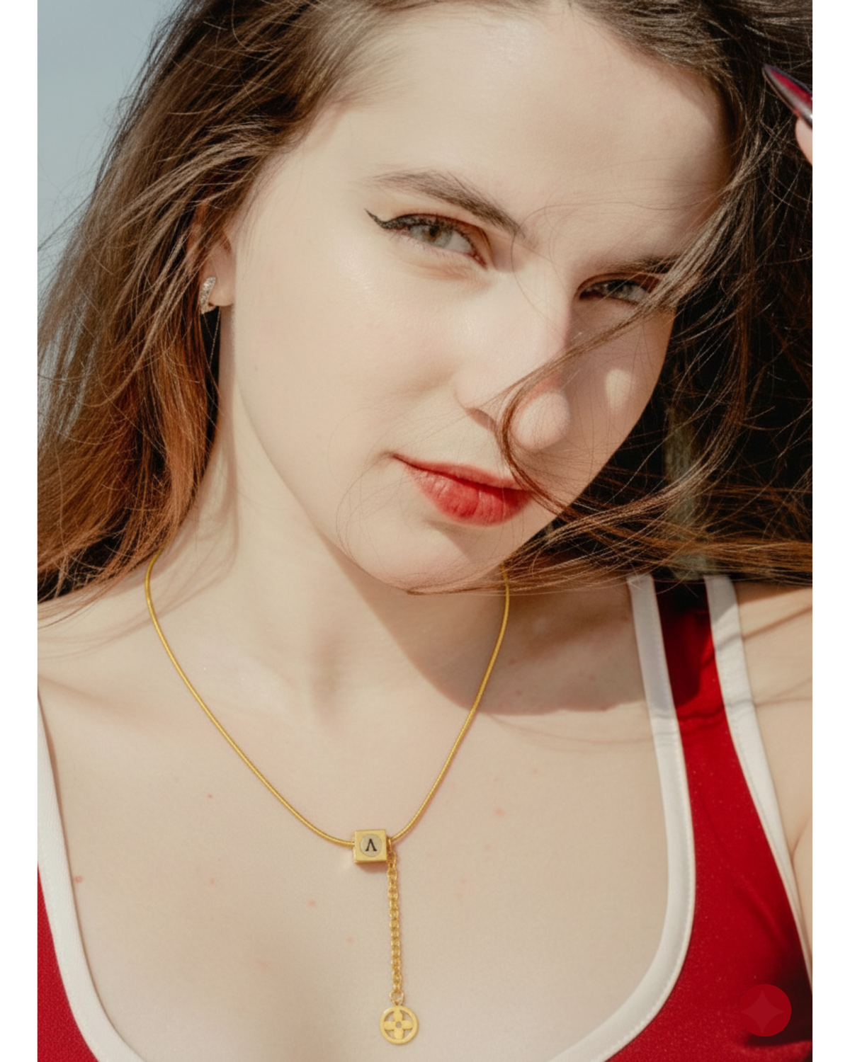 24K Gold Plated Initial Lariat