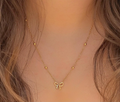 Levaro Dainty Bow Necklace